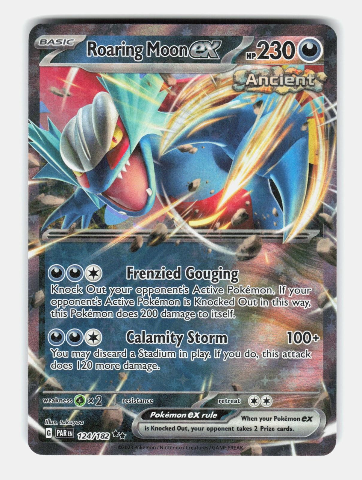 Roaring Moon ex 124/182 Double Rare Paradox Rift Pokemon Holo Near Mint