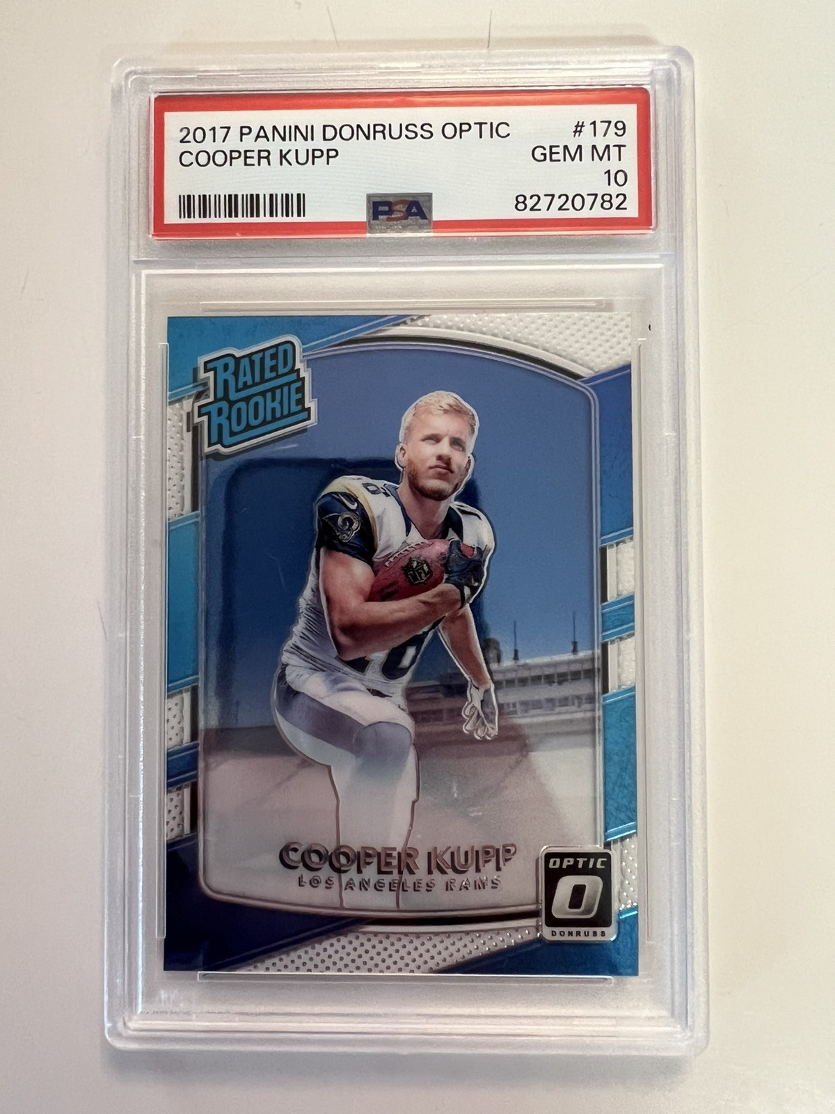 PSA 10 * 2017 Panini Donruss Optic Football Cooper Kupp Base Rated Rookie #179 view 3