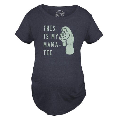 Maternity This Is My Mama Tee T Shirt Funny Cute Manitee Mom And Baby Pregnancy