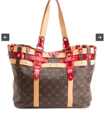 DEFECTIVE Auth Louis Vuitton Monogram Ruby Salina MM Shoulder Tote Bag 8 G3D