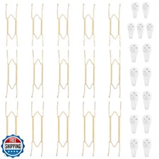 Bilillo 15-Piece Stainless Steel Wall Plate Hangers, 10/12/14 Inch Invisible 