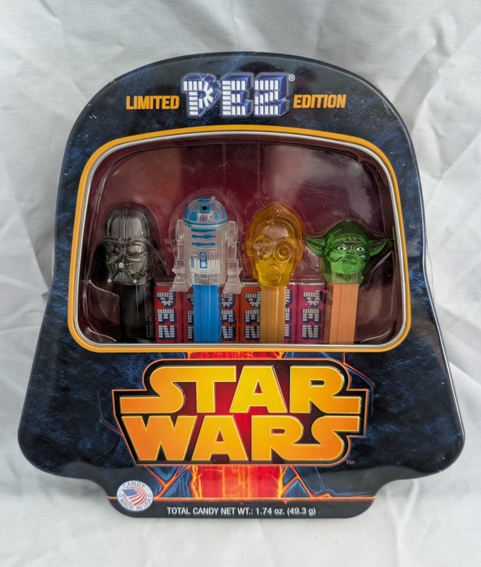 Star Wars Limited Edition PEZ Set Darth Vader R2D2 C3PO Yoda Tin NIB