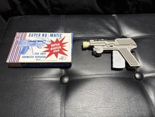 Vintage Super Nu Matic JR. Silver Paper Buster Gun 55 W/Box Ammunition WORKING