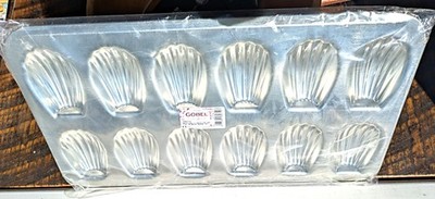 NIB Gobel Made-in-France 12-Compartment Tin-Plated Steel Madeleine Pan #164710