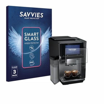 3x Savvies Schutzglas für Siemens EQ700 Panzer Folie Glas klar