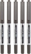 Uni-Ball Eye Micro UB-150 Rollerball Pens - Black, Pack of 5
