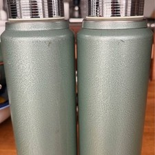 Vintage Aladdin Stanley Thermoses with Green LLBean Carrying Case With Leather