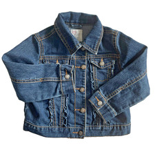 Girls Jean Jacket with Jean Ruffles - Size 4T