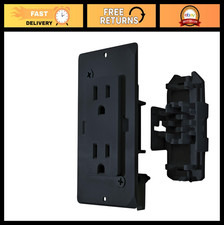 15A 125V Black Decorative Electrical Outlet Cover - Weatherproof Receptacle Box