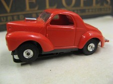 Aurora Vintage HO 1963   1969 Red Willys Gasser, Thunderjet 500