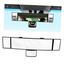 15" Rear View Mirror with Baby Mirror, Panoramic Anti-Glare Wide Angle Convex