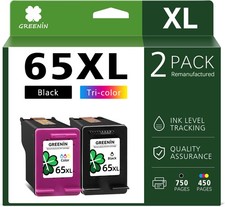 For HP 65XL 65 Ink Cartridges for HP ENVY 5010 5055 5052 Deskjet 2600 2652 2636