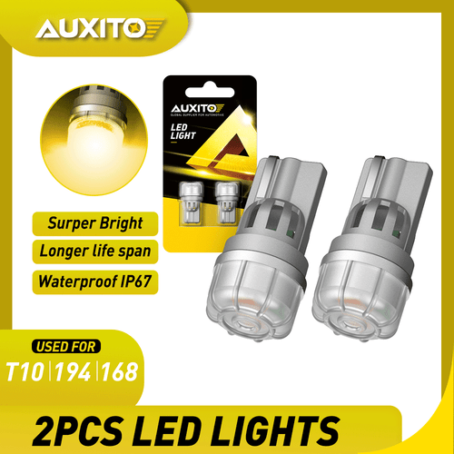 T10 168 194 192 175 2825 LED Side Marker Light Bulbs 3K Amber Canbus Error Free