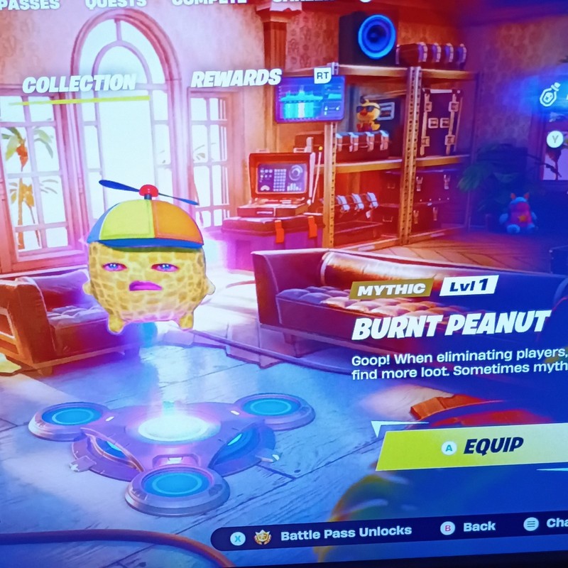 Fortnite Mythic Game Item/Asset Lvl 1 Burnt Peanut (ID: BURNT PEANUT)