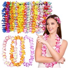 13.99Colorful Hawaiian Leis Bulk Tropical Flower Lais Hawaii Decor Pool Decor