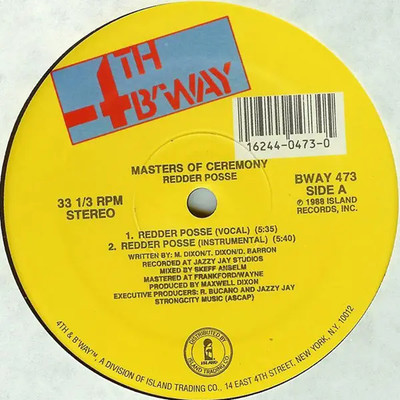 Masters Of Ceremony Redder Posse Vinyl Single 12inch NEAR MINT 4th & Broadway