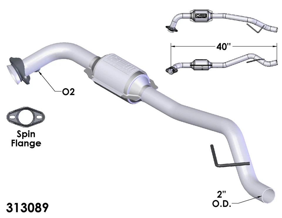 Catalytic Converter for 1989-1990 Mercury Cougar LS - Image 2 of 2