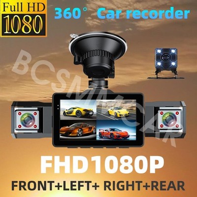 Wifi FHD Dash Cam 4 Channel 360° FHD 1080P Car Camera Loop Recording W/32G Card
