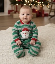 Child of Mine Carter's Baby Zip One Piece Santa Christmas Footie Pajamas Newborn
