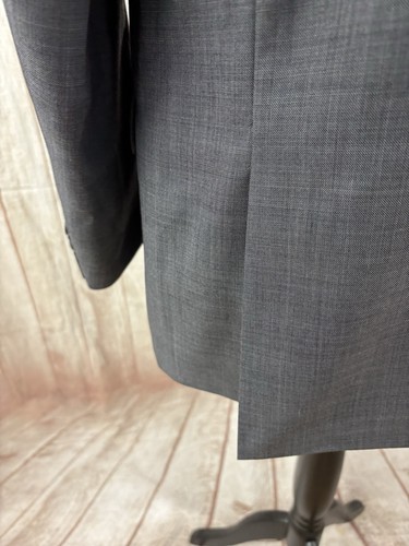 Aspen & Court Mens Grey Wool Suit Jacket Blazer Size 44 46 Waist 38 Tailored - Picture 11 of 18
