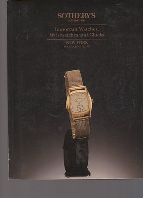 Sothebys 13th June 1995 Important Watches, Wristwatches & Clocks
