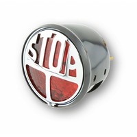 Shin Yoled-RüCklicht Stop, Rotes Glas, Schwarzes MetallgehäUse