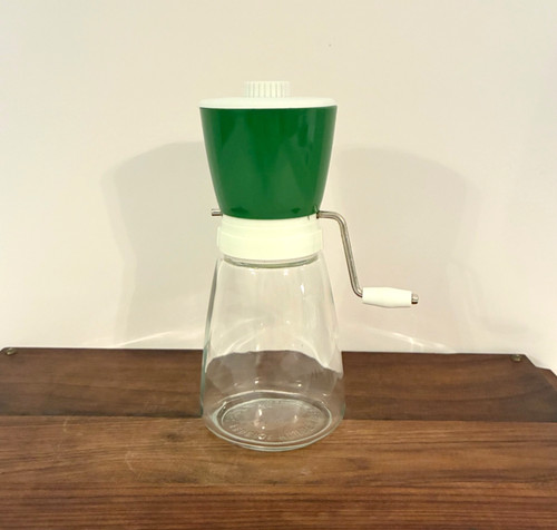 Vintage Green Federal Housewares Manual Nut Chopper And Grinder With Lid