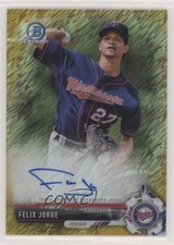 2017 Bowman Chrome Prospect Gold Shimmer Refractor 19/50 Felix Jorge Auto tt7