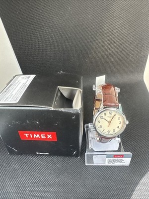 Timex Easy Reader Women's Brown Crocodile Pattern Leather Watch