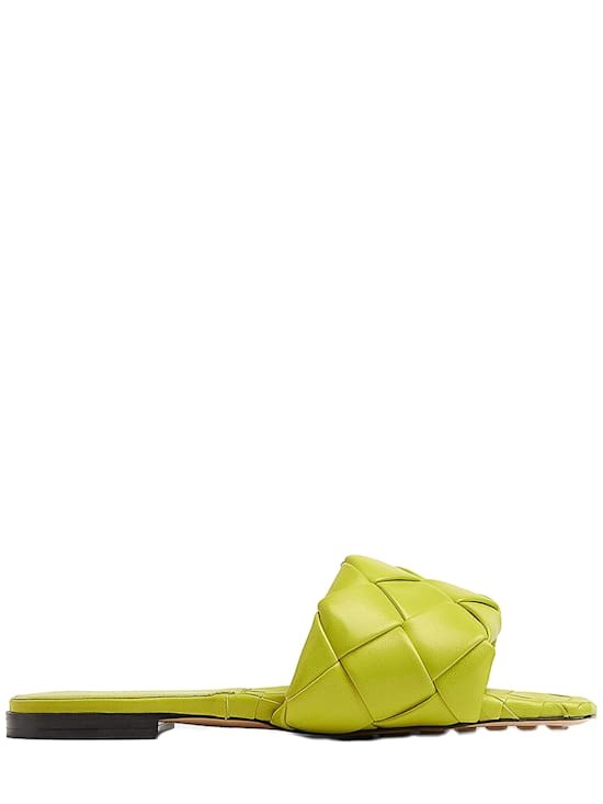 Bottega Veneta - Women - Woven flat mules - Green 285990₽