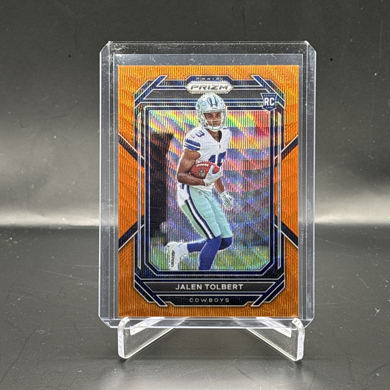 2022 Panini Prizm #333 Jalen Tolbert Orange Wave #/60