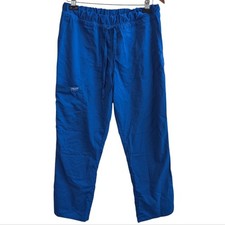 Cherokee Workwear Royal Blue Straight Leg Scrub Pants Size Large Petite