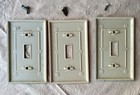 3) Hand Painted HUMMINGBIRD FLORAL Single Light Switch Cover Plates Signed Landt — photo 2