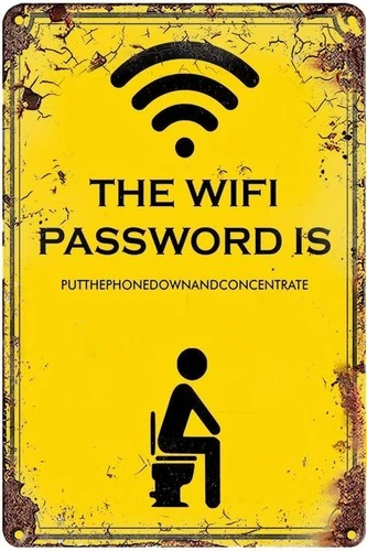 Metal Tin Sign Vintage Home Restroom Funny Aluminum Sign 8x12 Size