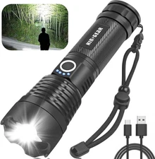 Flashlights High Lumens, High Powered Super Bright Tactical Flashlight, Recharge