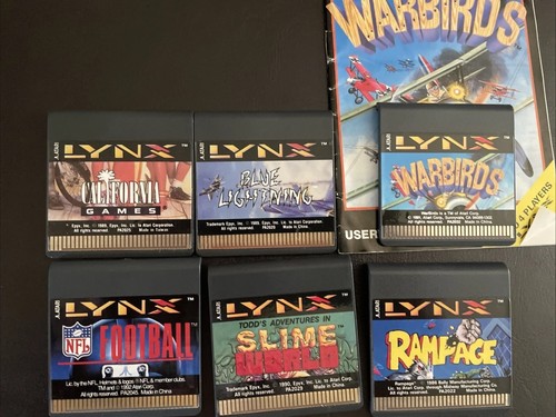 ¡LOTE DE 6 JUEGOS ATARI LYNX! Sin probar