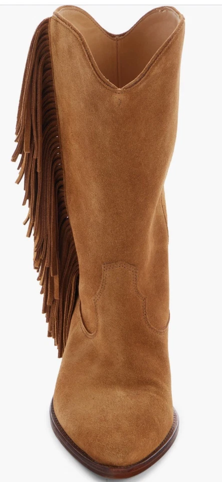~Isabel Marant*NUEVO*Duerto, botas occidentales de gamuza de coñac con flecos, talla: 40 / ee. uu.*10... Foto 4 de 4
