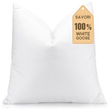 SAVORI Down Feather Throw Pillow Inserts 24x24 Euro Pillow Inserts, Soft Fluffy