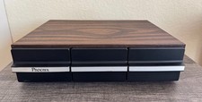 Cassette Tape Storage Case 3-Drawer 36 Holder Faux Wood Grain Cabinet