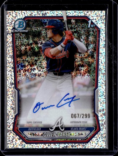 Owen Carey [Speckle Refractor] #CPA-OC 2026 Bowman Chrome Prospect Autograph card