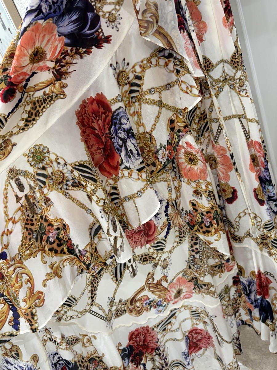 CAMILLA REIGN SUPREME RUFFLE WRAP DRESS SIZE Medium MSRP $749 View 5