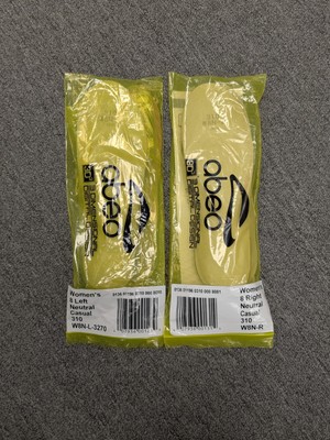 Set Of 2 Pairs Abeo Women's Sz 8  Neutral Casual Orthotics Inserts 310 
