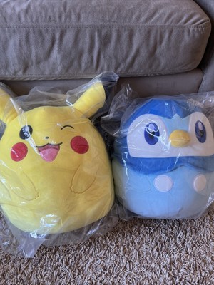 Squishmallow 12  Pokemon Center Piplup Winking Pikachu Set
