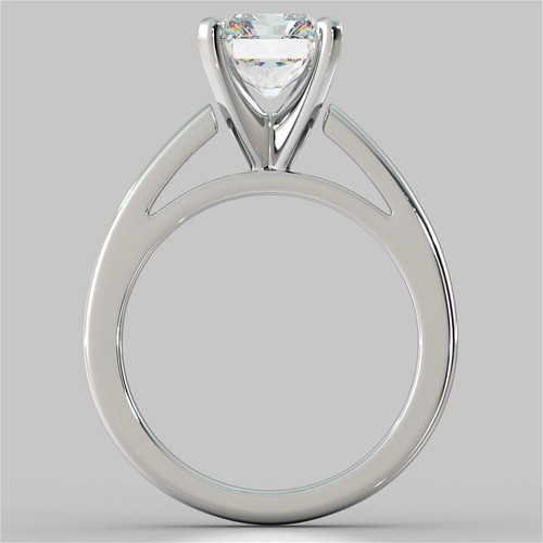 2.00 Ct Emerald Cut Lab Created Diamond Engagement Ring 14k Solid White Gold - Picture 4 of 8