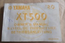 kawasaki XT500 xt500 owner's manual manuel du proprietaire