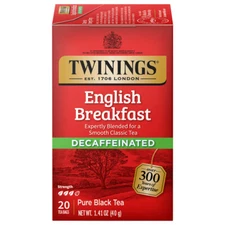 2 Pack- Twinings English Breakfast Decaffeinated Black Tea Bags - 20 Count