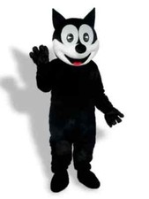 Halloween Black Cat Mascot Costume Adult Party Fancy Dress Cosplay Outfits Xmas