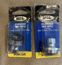 Brass Craft 0074x Dishwasher Snap Nipple Adapter 55/64"-27 F - 15/16"-27 2-pcs