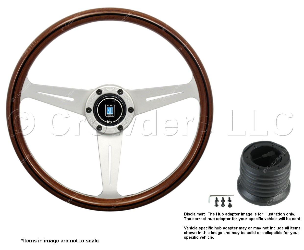 Nardi Classic 360mm Steering Wheel + Hub for Rolls Royce 5061.36.1090 + .4101