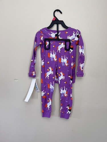 NWT Carter's Girls 2T Halloween Unicorn Purple Two-Piece Pajamas PJs Outfit - Picture 2 of 3